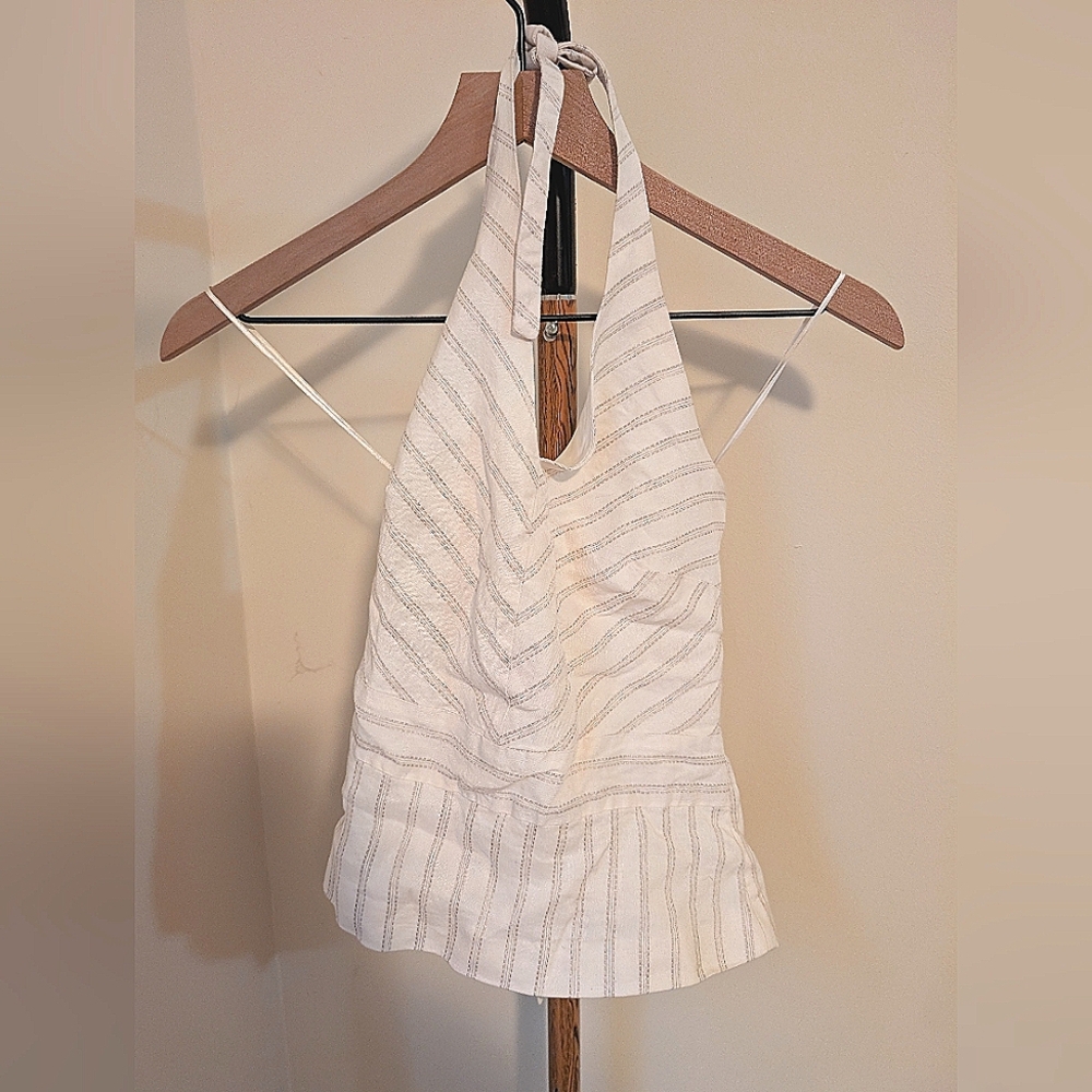 Cream halter top
